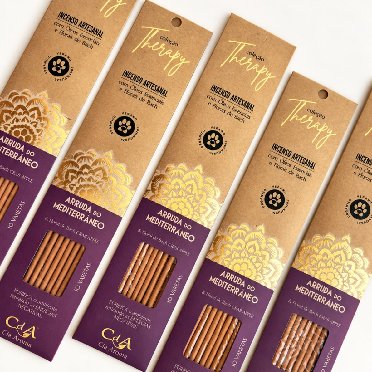 Incenso Natural Cia de Aroma - Arruda - Purifica e Retira as Energias Negativas