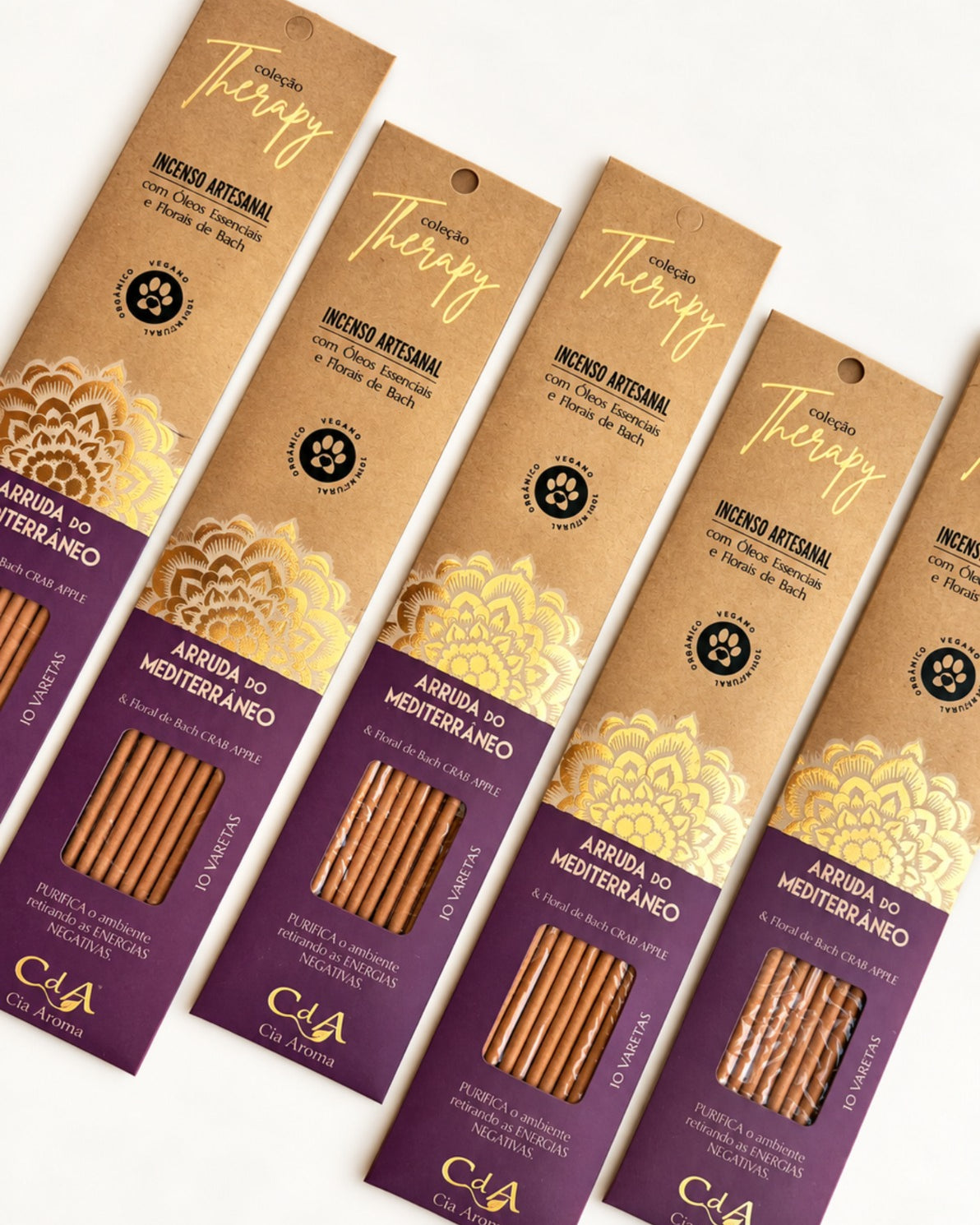Incenso Natural Cia de Aroma - Arruda - Purifica e Retira as Energias Negativas