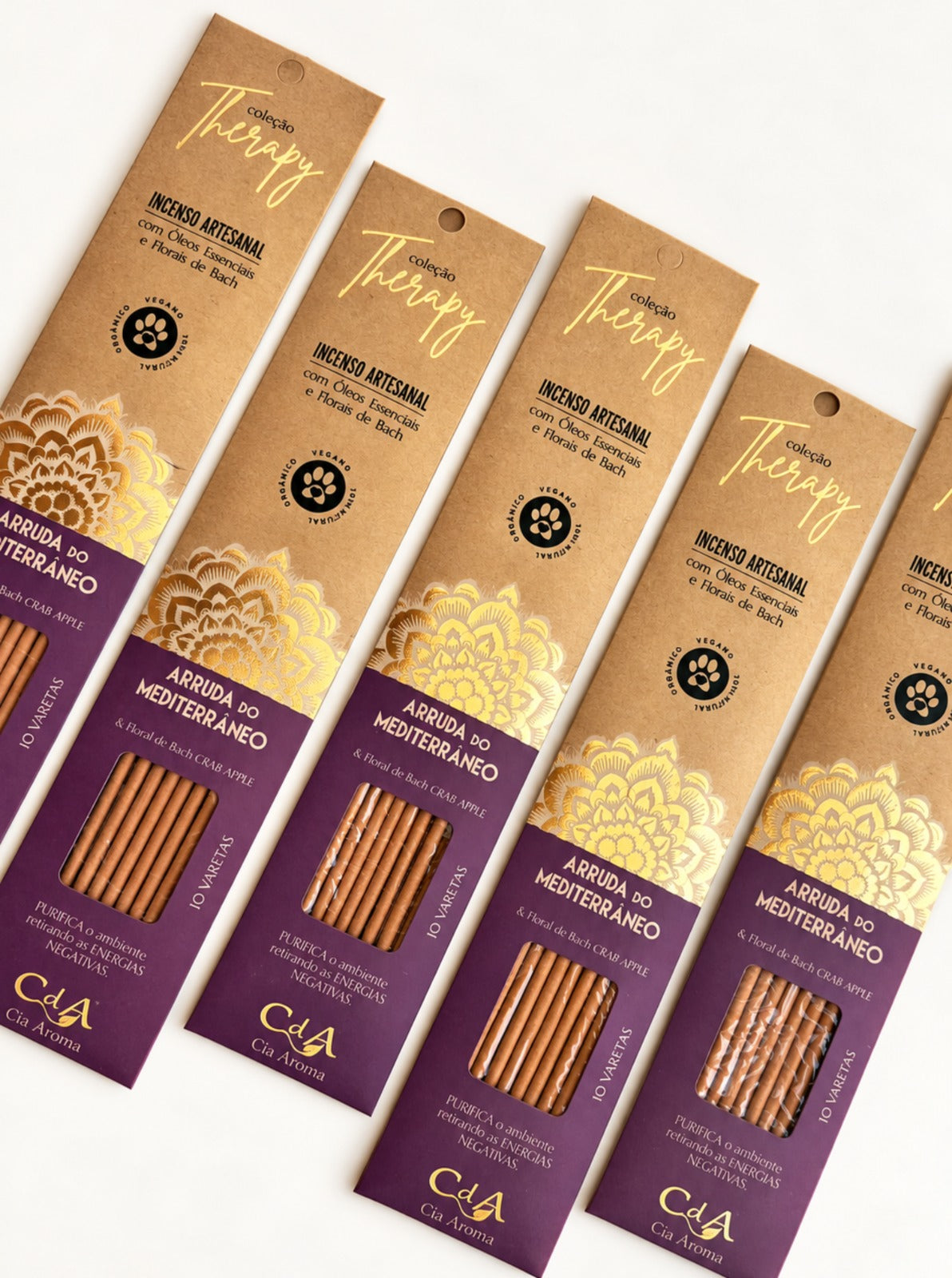 Incenso Natural Cia de Aroma - Arruda - Purifica e Retira as Energias Negativas