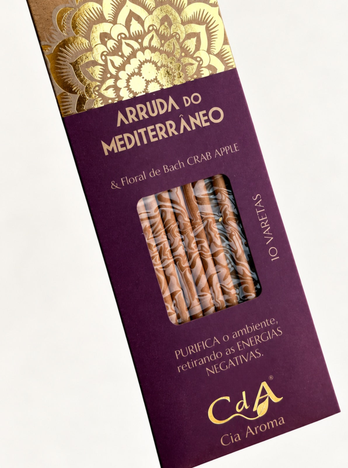 Incenso Natural Cia de Aroma - Arruda - Purifica e Retira as Energias Negativas