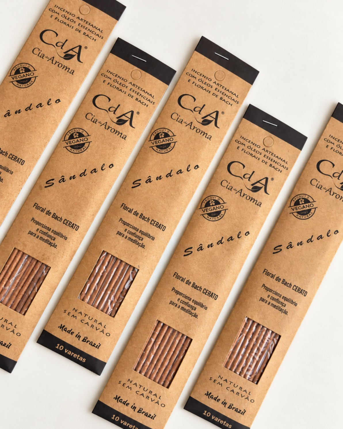 Incenso Natural Cia de Aroma - Sândalo - Equilibro e confiança