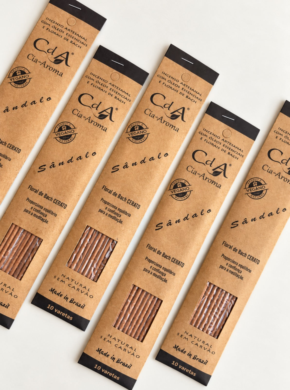 Incenso Natural Cia de Aroma - Sândalo - Equilibro e confiança
