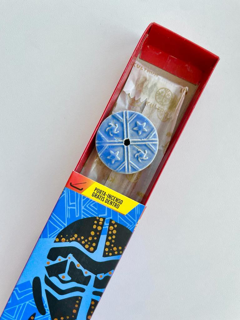 Incenso Kultrún - Copal Blanco e Sálvia Blanca + Incensário