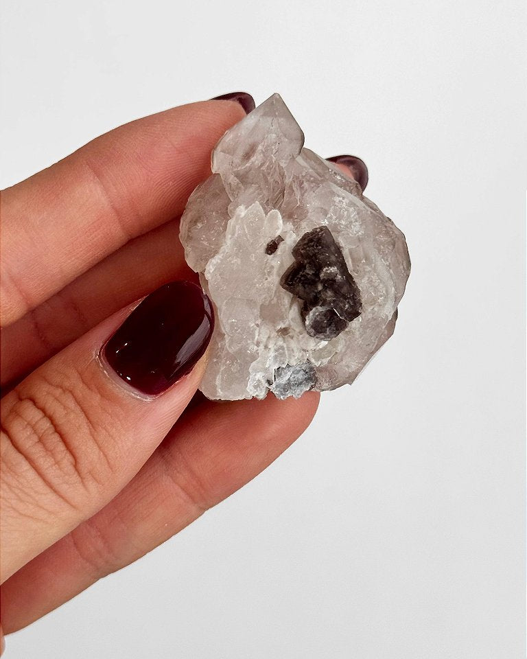 Cristal Elestial com Inclusão de Mica - Cristal Mestre - Desapego, Desobsessão, Autoconhecimento, Mudanças e Medos