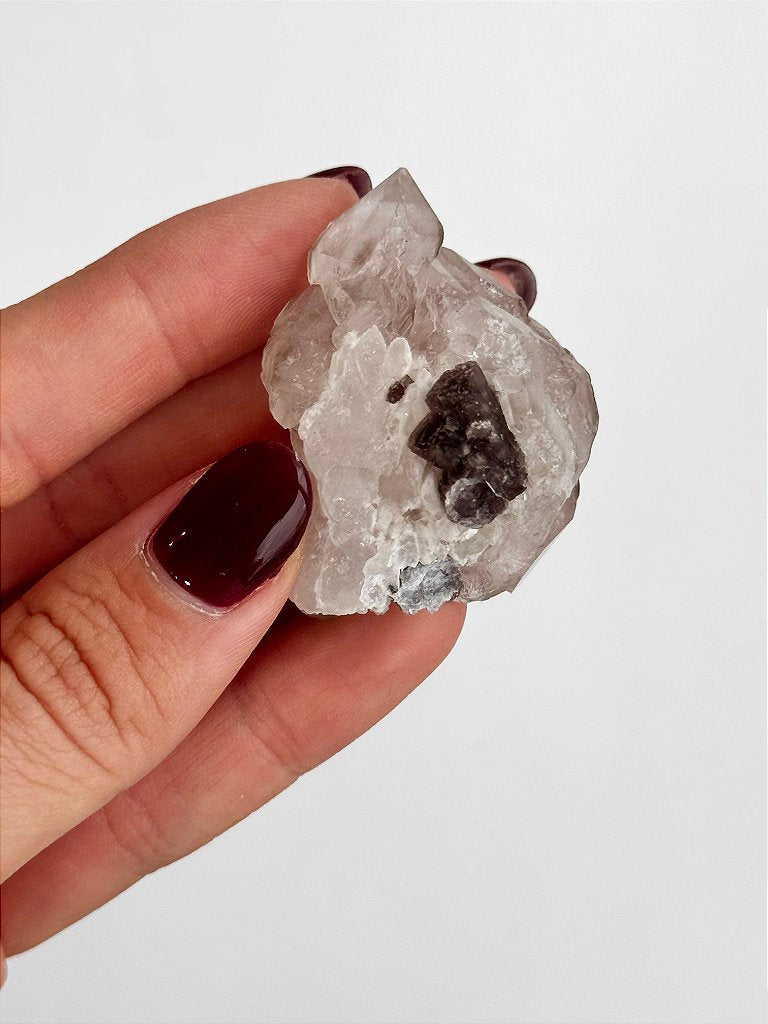 Cristal Elestial com Inclusão de Mica - Cristal Mestre - Desapego, Desobsessão, Autoconhecimento, Mudanças e Medos