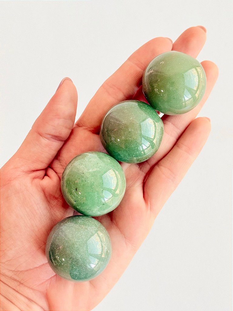 Esfera de Quartzo Verde Mini - Saúde, Equilíbrio Emocional, Bem Estar