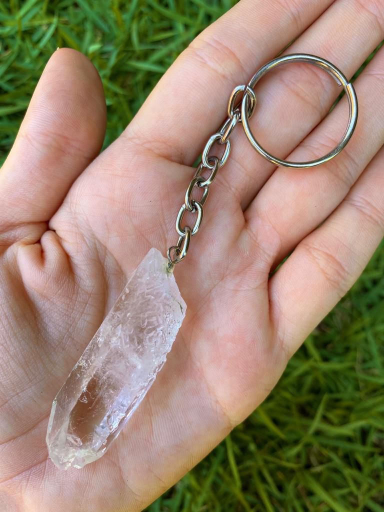 Chaveiro de Ponta Bruta de Cristal - Purificação
