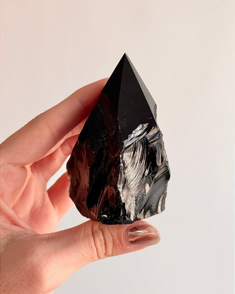 Ponta Geradora de Obsidiana - Proteção e Consciência