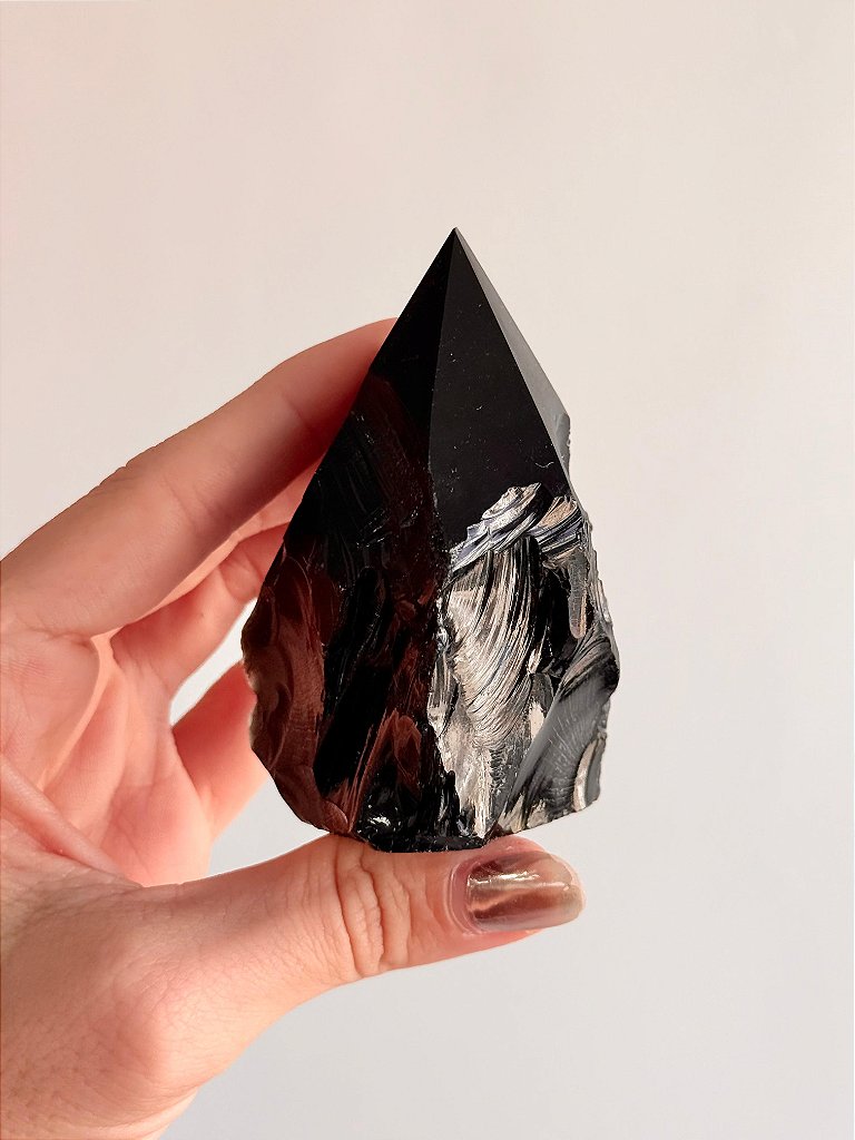 Ponta Geradora de Obsidiana - Proteção e Consciência