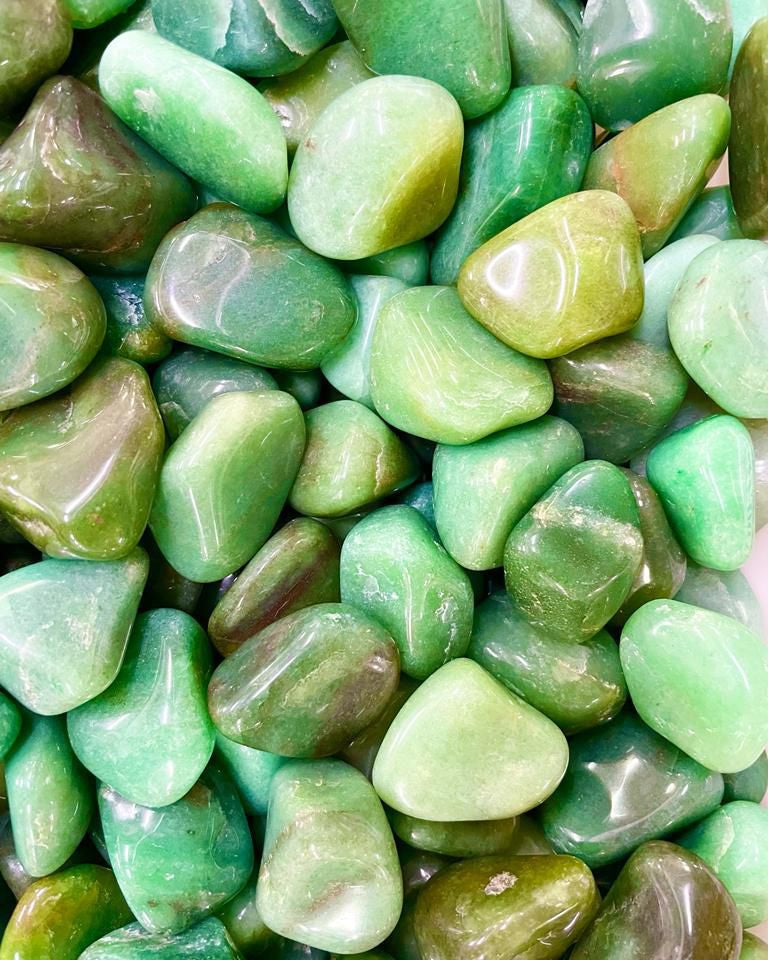 Quartzo Verde Rolado - Saúde, Equilíbrio emocional e Abundância