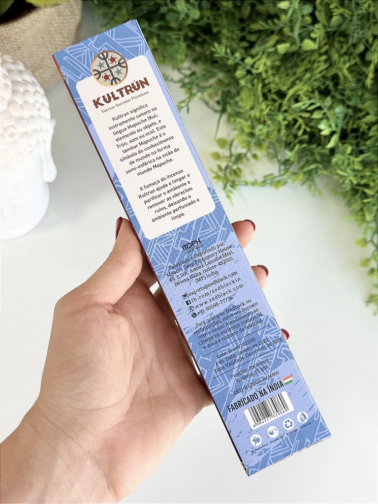 Incenso Kultrún - Bamboo + Incensário