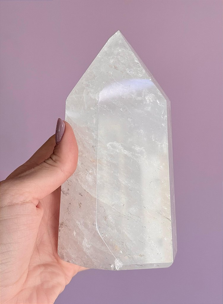 Ponta de Quartzo Cristal - Peça Única - PQCRIS04 890g - Intensificador, Iluminação e Energização