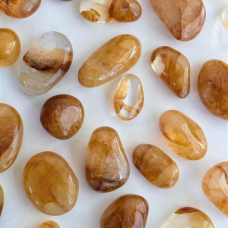 Quartzo Hematoide Amarelo - Vitalidade; Autenticidade; Dúvidas e Inseguranças; Ancoramento