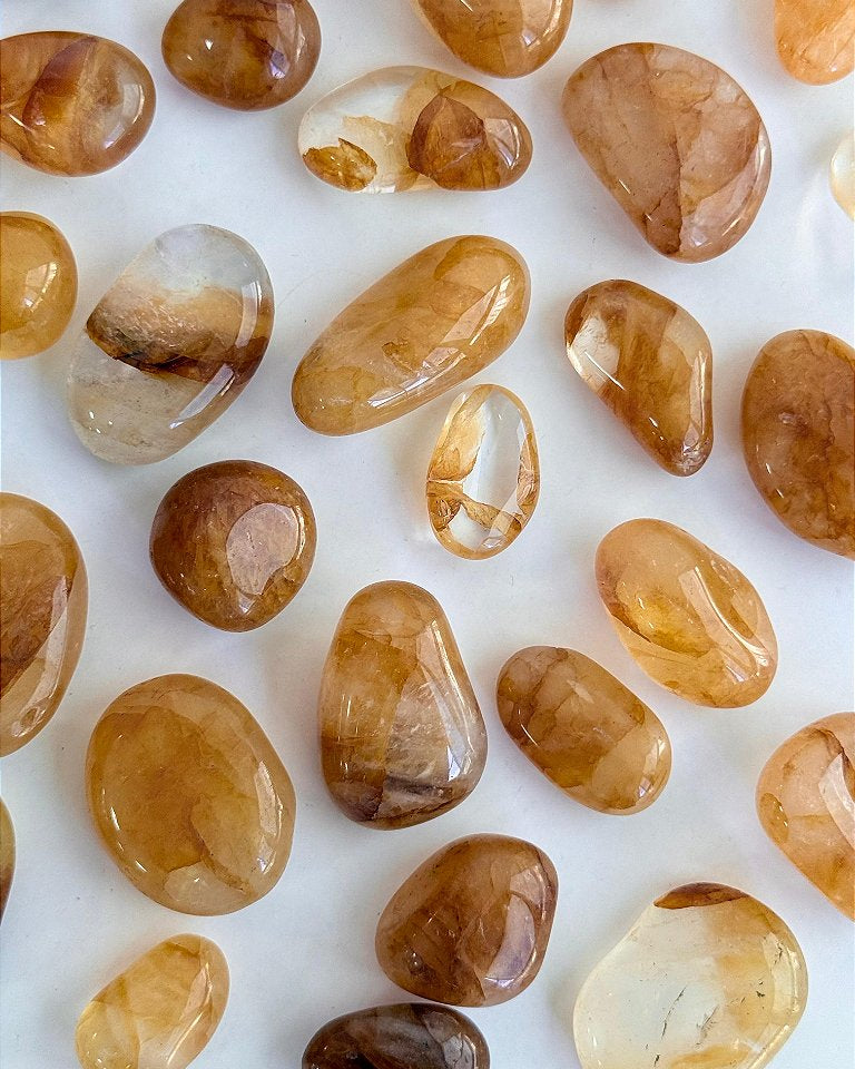 Quartzo Hematoide Amarelo - Vitalidade; Autenticidade; Dúvidas e Inseguranças; Ancoramento