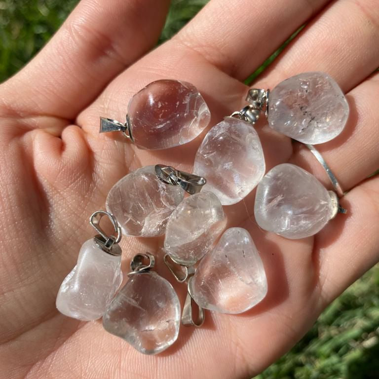 Pingente de Quartzo Cristal Rolado - Intensificador, Iluminação e Energização