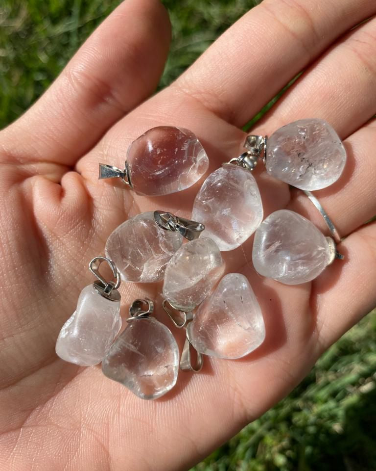 Pingente de Quartzo Cristal Rolado - Intensificador, Iluminação e Energização