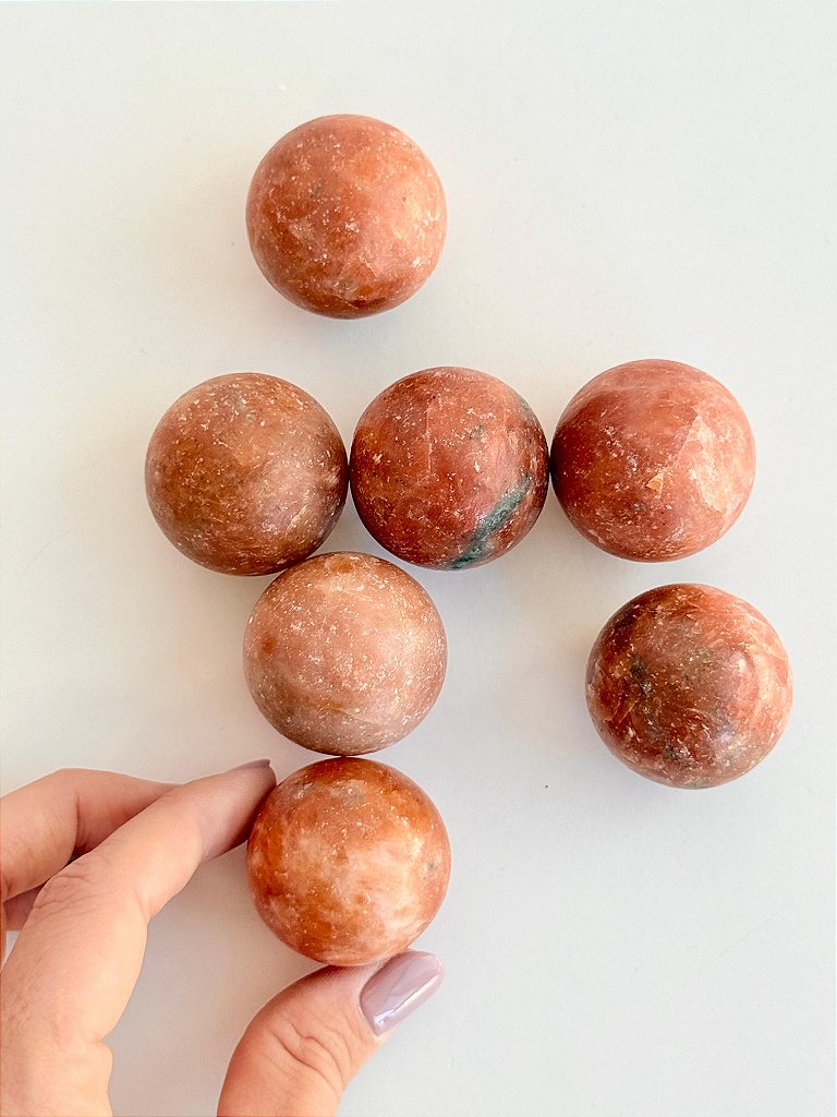 Esfera de Calcita Laranja Mini - Pedra da Alegria, vitalidade, Expressão