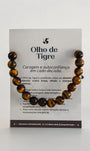 Pulseira de Olho de Tigre 8mm Regulável - Contra Inveja e Olhado; Autoconfiança; Coragem e Determinação
