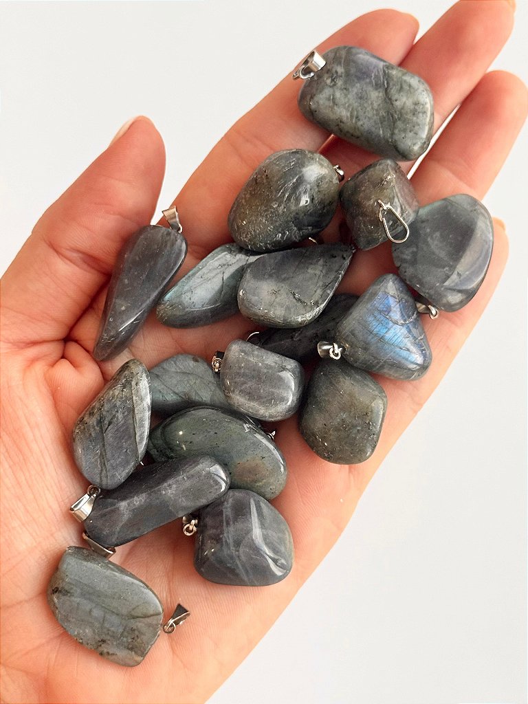 Pingente de Labradorita Qualidade Especial - Pedra da Magia; Quem é você; Conexão Espiritual