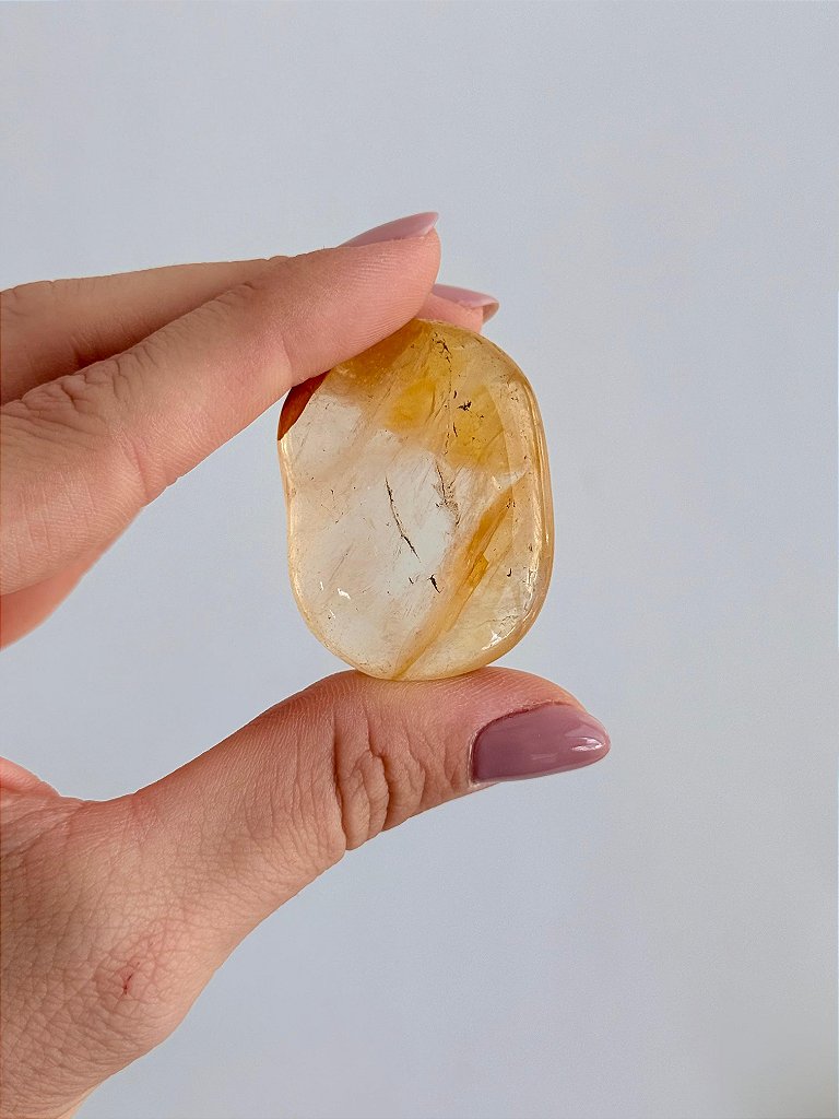 Quartzo Hematoide Amarelo - Vitalidade; Autenticidade; Dúvidas e Inseguranças; Ancoramento