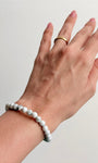 Pulseira de Howlita Redonda 6mm - Paz, Paciência e Equilíbrio de Emoções