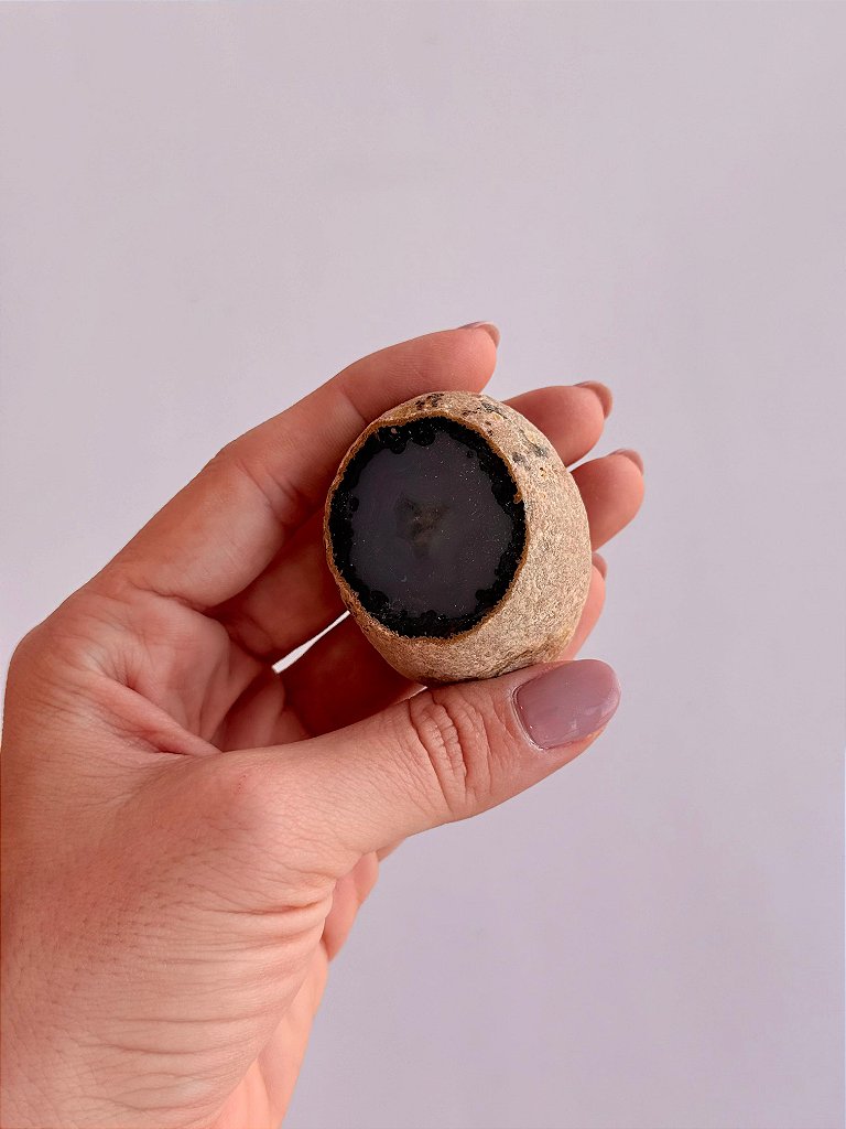 Geodo Olho Mágico Enhydro Mini - Mistérios Ocultos - Pedra da Sorte