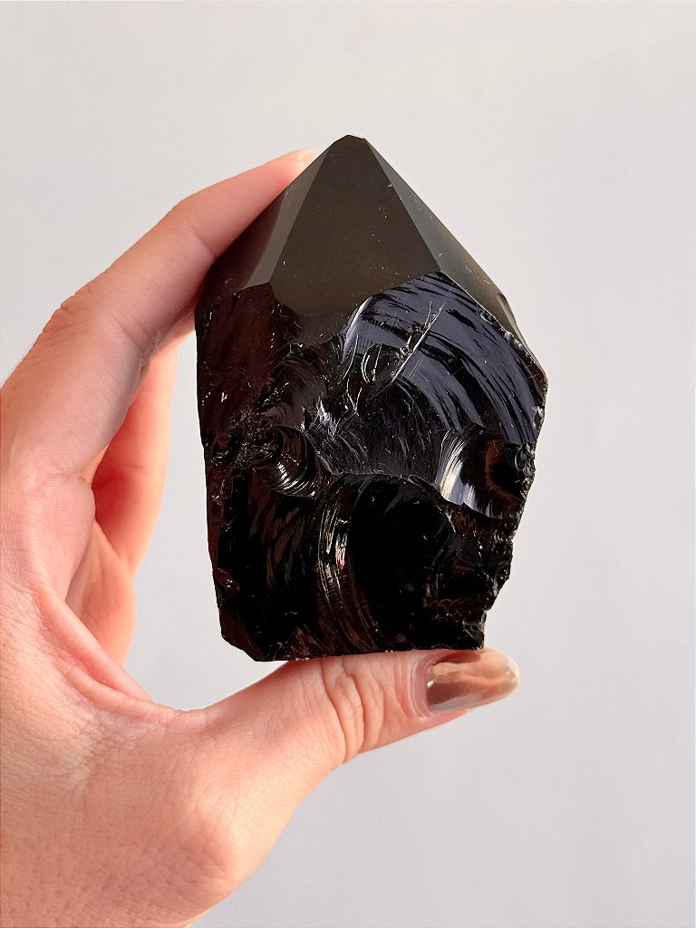 Ponta Geradora de Obsidiana - Proteção e Consciência