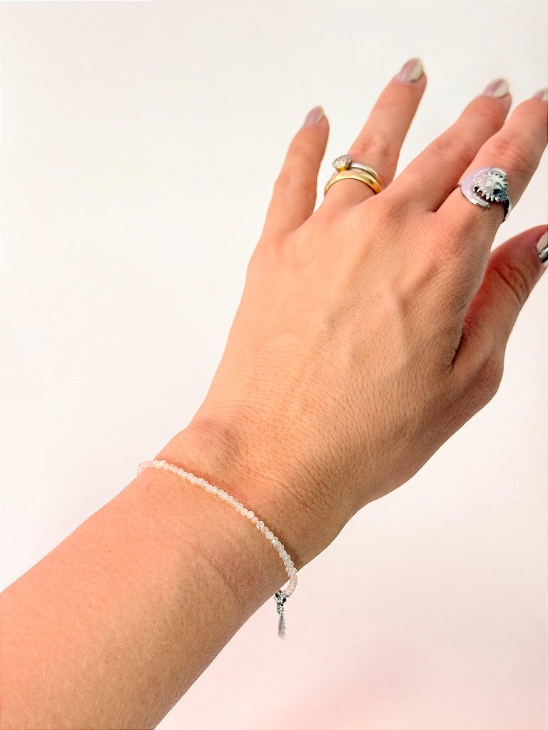 Pulseira de Citrino 2mm Multifacetada - Autoestima, Alegria e Prosperidade
