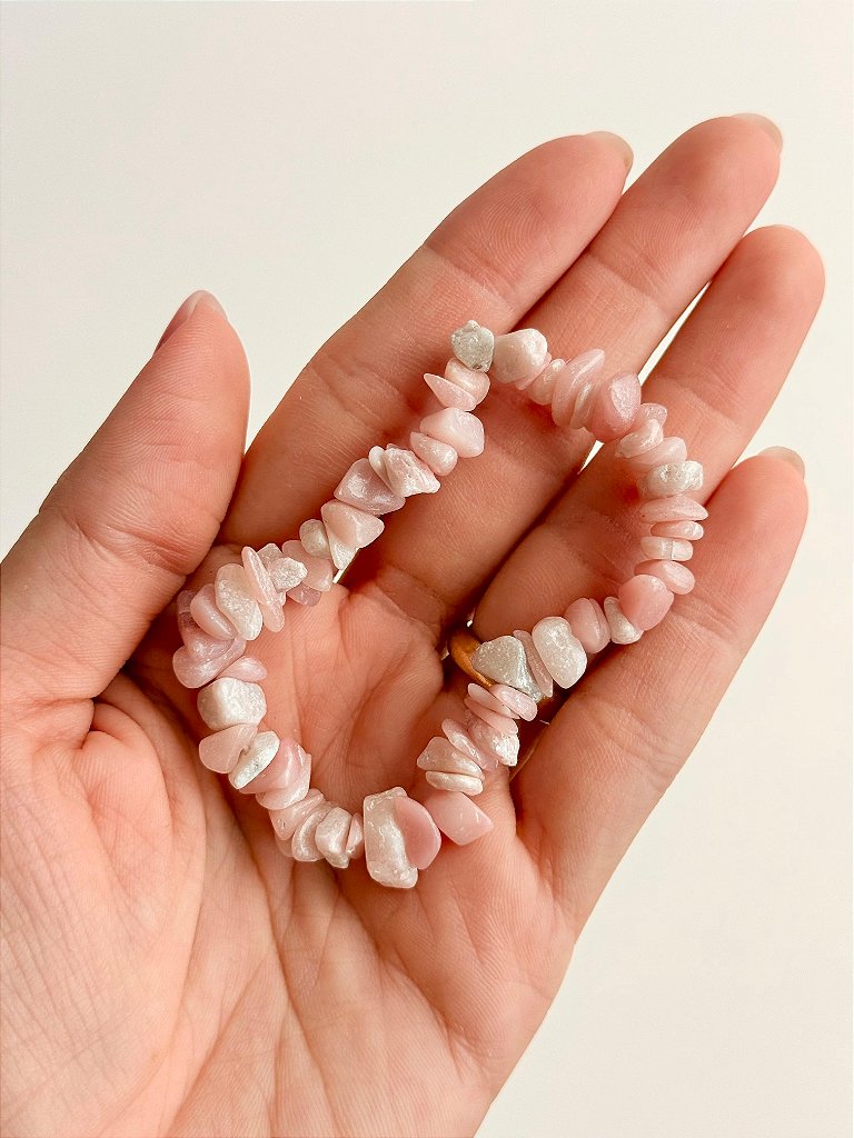 Pulseira de Opala Rosa - Poder sensitivo, Lidar com Emoções e Beleza Interior
