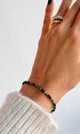 Pulseira de Zoisita com Rubi 3mm Multifacetada - Paixão pela Vida; Sucesso; Decisões