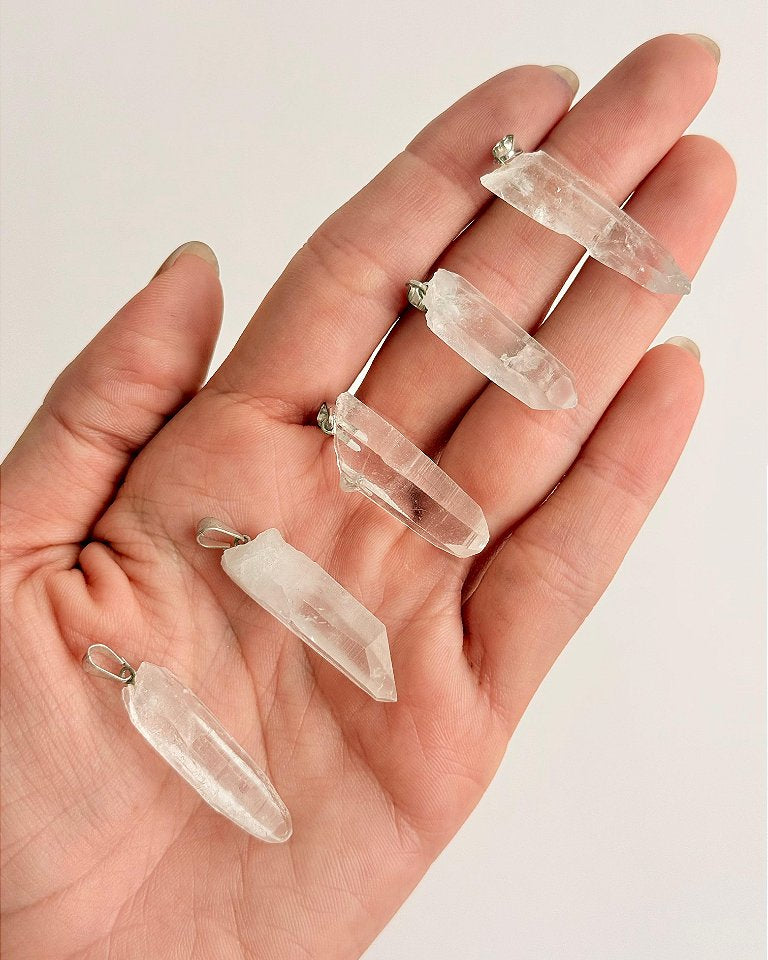 Pingente Ponta de Quartzo Cristal - Intensificador, Iluminação e Energização