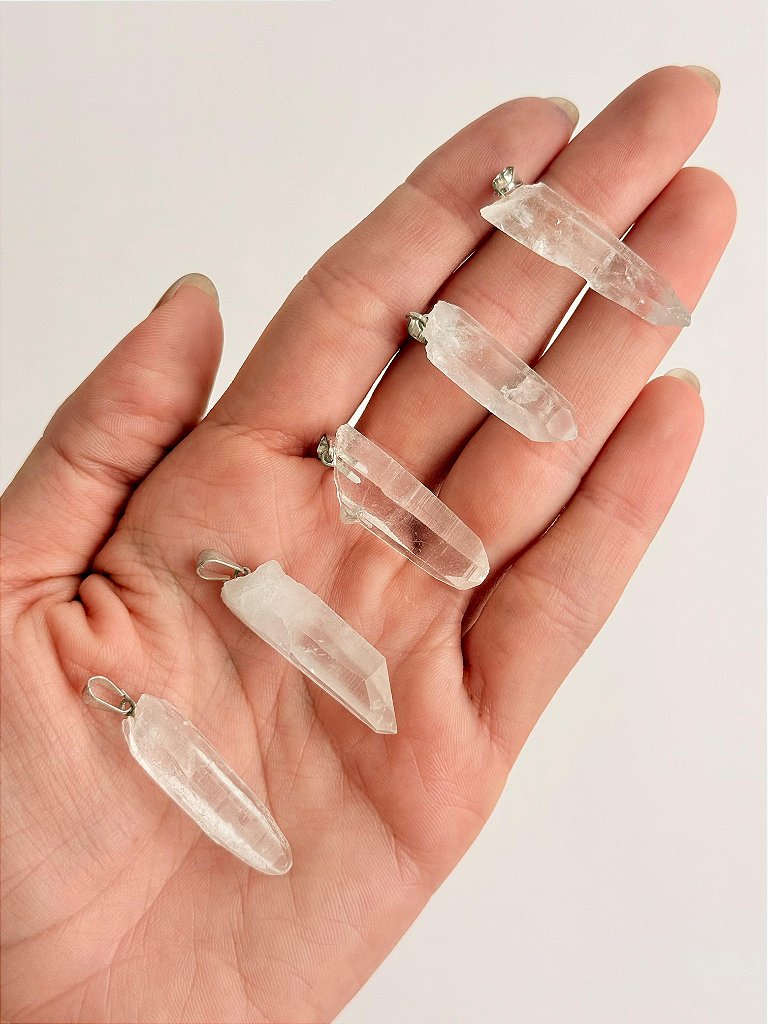 Pingente Ponta de Quartzo Cristal - Intensificador, Iluminação e Energização