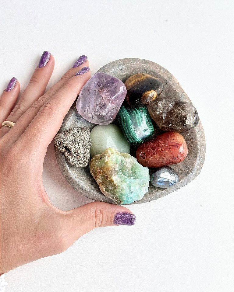 Bowl de Pedra Sabão P - Para arrumar e decorar com seus cristais