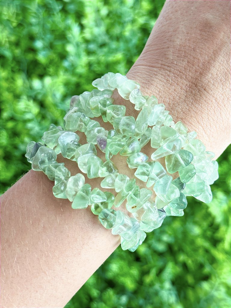 Pulseira de Fluorita Verde - Superação, Purificação e Concentração