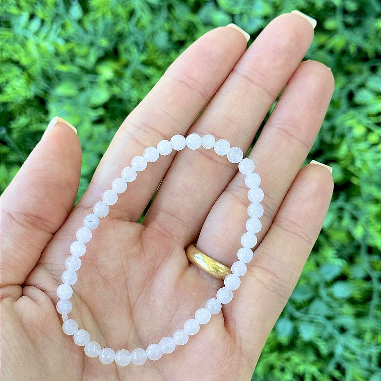 Pulseira de Quartzo Rosa Redonda 4mm - Amor, Perdão e Gratidão