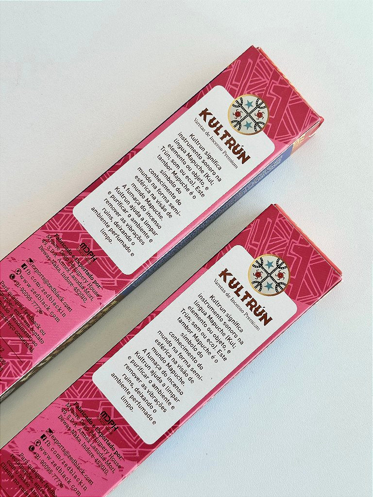 Incenso Kultrún  - Morango com Champanhe + Incensário