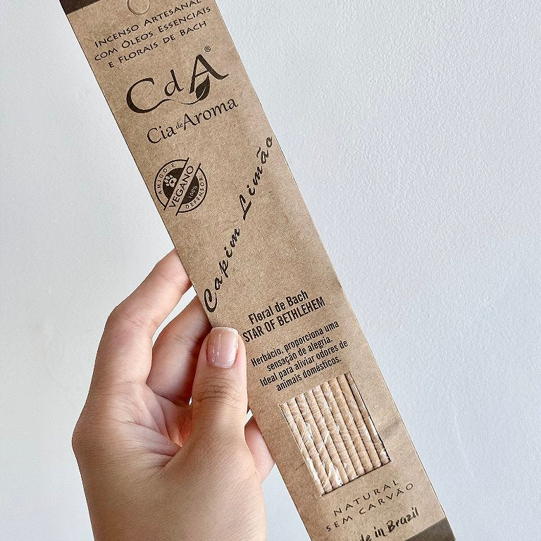 Incenso Natural Cia de Aroma - Capim Limão - Alegria