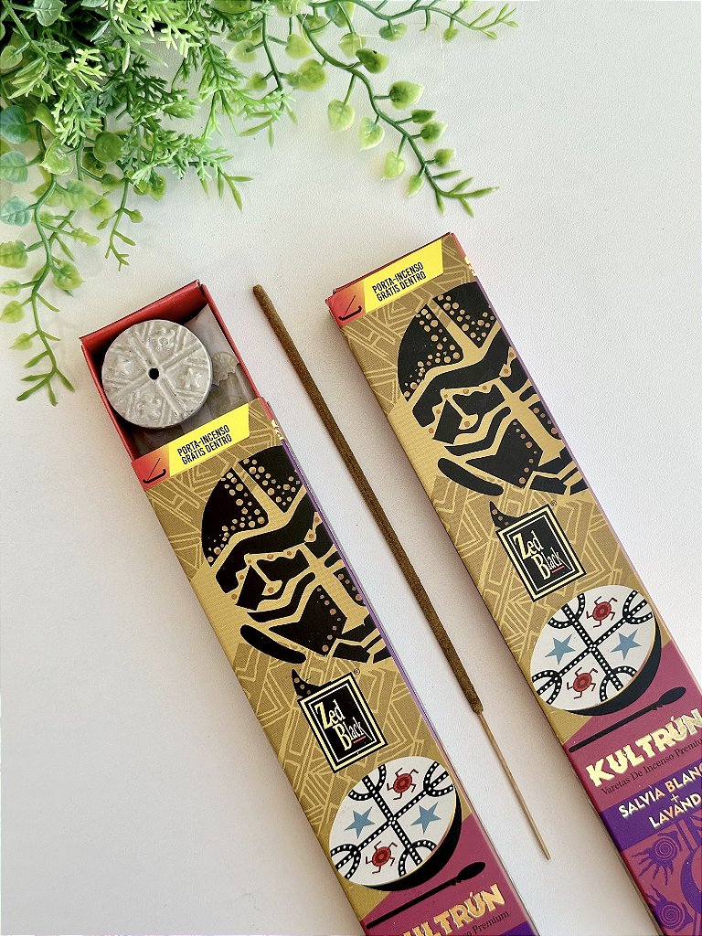 Incenso Kultrún  - Sálvia e Lavanda + Incensário