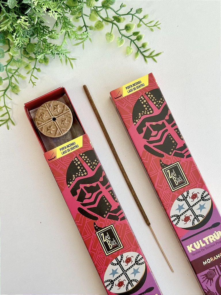 Incenso Kultrún  - Morango + Incensário