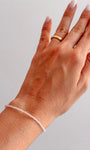 Pulseira de Quartzo Rosa 2mm Multifacetada - Pedra do Amor - Cura do Coração, Amor Próprio, Perdão e Gratidão