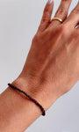 Pulseira de Granada 2mm Multifacetada - Poder Sexual, Ousadia, Autoestima, Paixão e Desejo