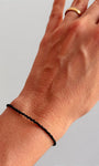Pulseira de Turmalina Negra 2mm Multifacetada - Proteção Energética e Espiritual, Inseguranças e Soluções
