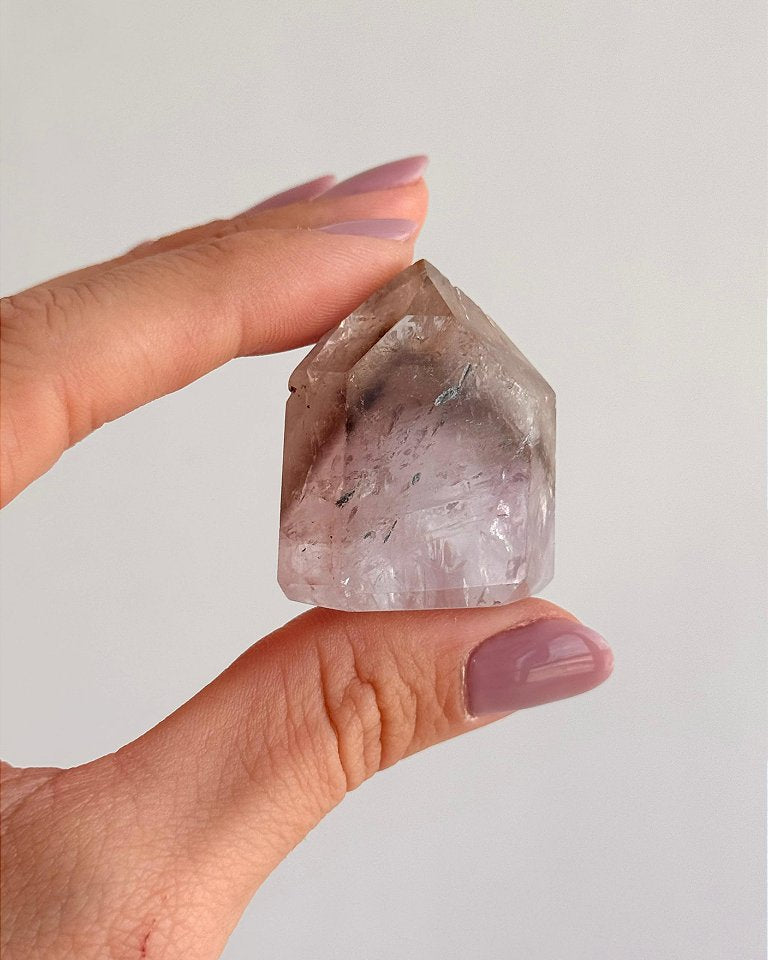 Ponta de Ametista Phantom / Fantasma Mini - Estagnação, Superação do Passado, Aprendizado