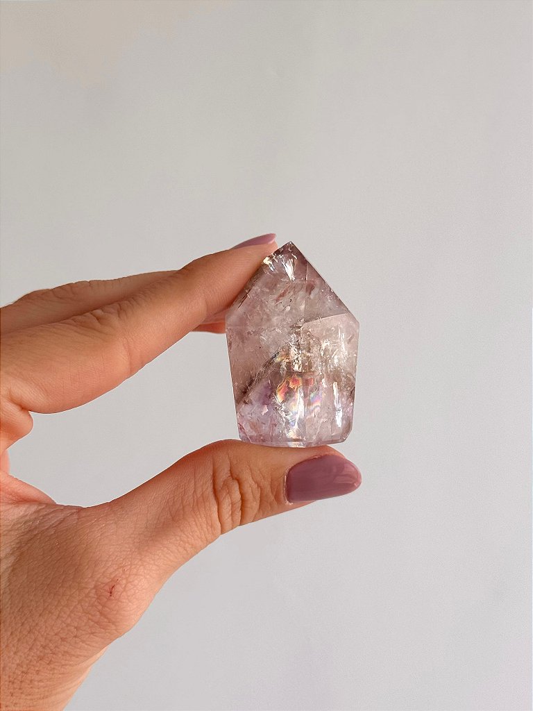 Ponta de Ametista Phantom / Fantasma Mini - Estagnação, Superação do Passado, Aprendizado