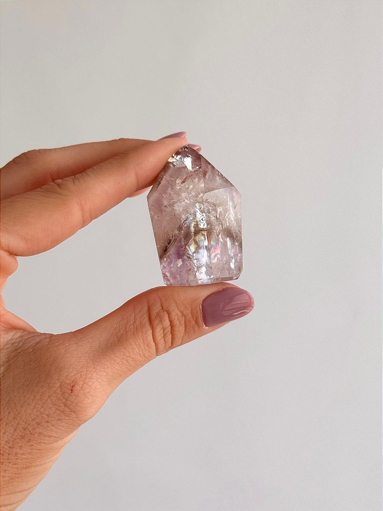 Ponta de Ametista Phantom / Fantasma Mini - Estagnação, Superação do Passado, Aprendizado