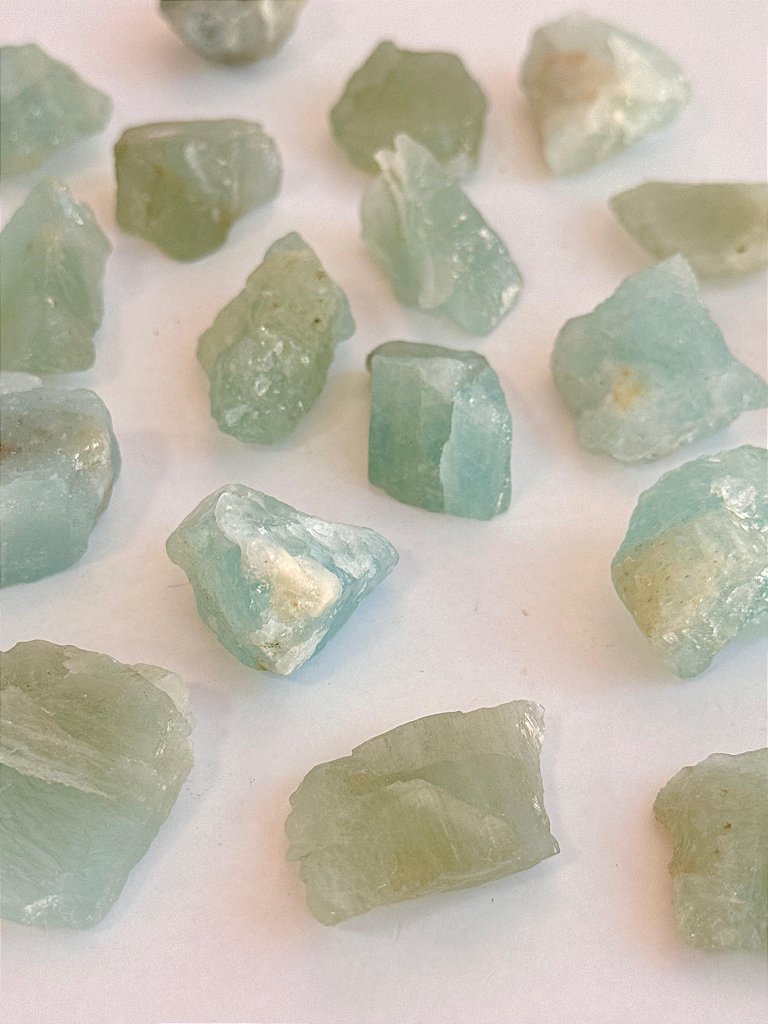 Água Marinha Natural Bruta - Pedra da Ansiedade, Desfaz Confusões, Protege os Pensamentos