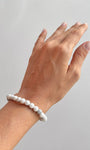 Pulseira de Howlita Redonda 8mm - Paciência, Ansiedade, Equilíbrio de Emoções e Paz