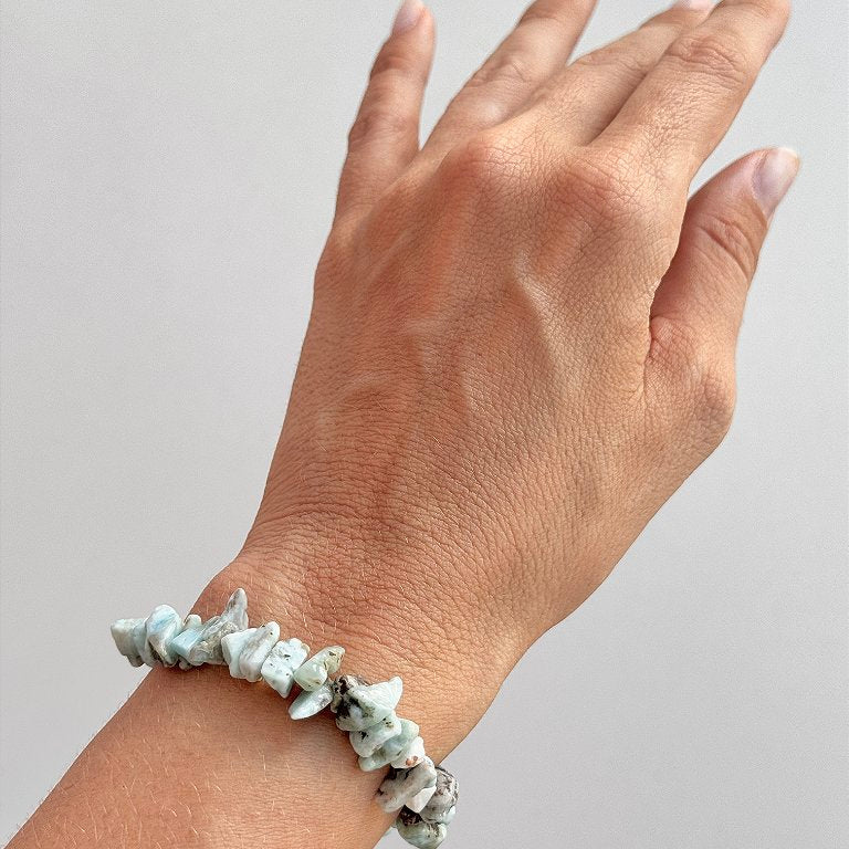Pulseira de Larimar - Medos, Culpas, Deixar Fluir, Pessoas Controladoras