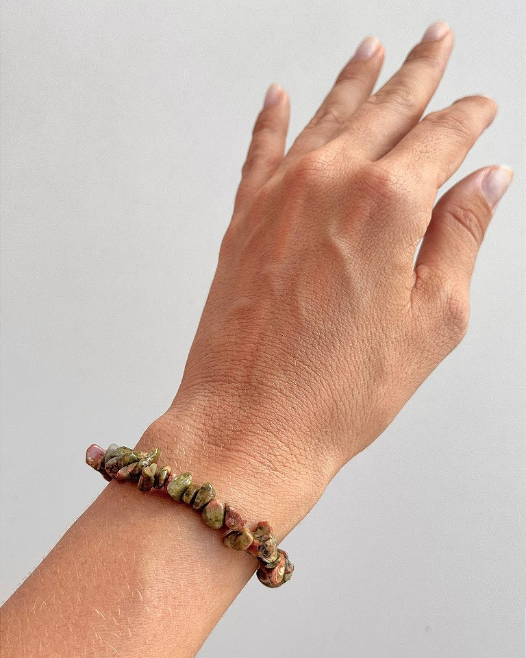 Pulseira de Unaquita - Equilíbrio Emocional, Antidepressiva, Visão Psíquica e Gravidez Saudável