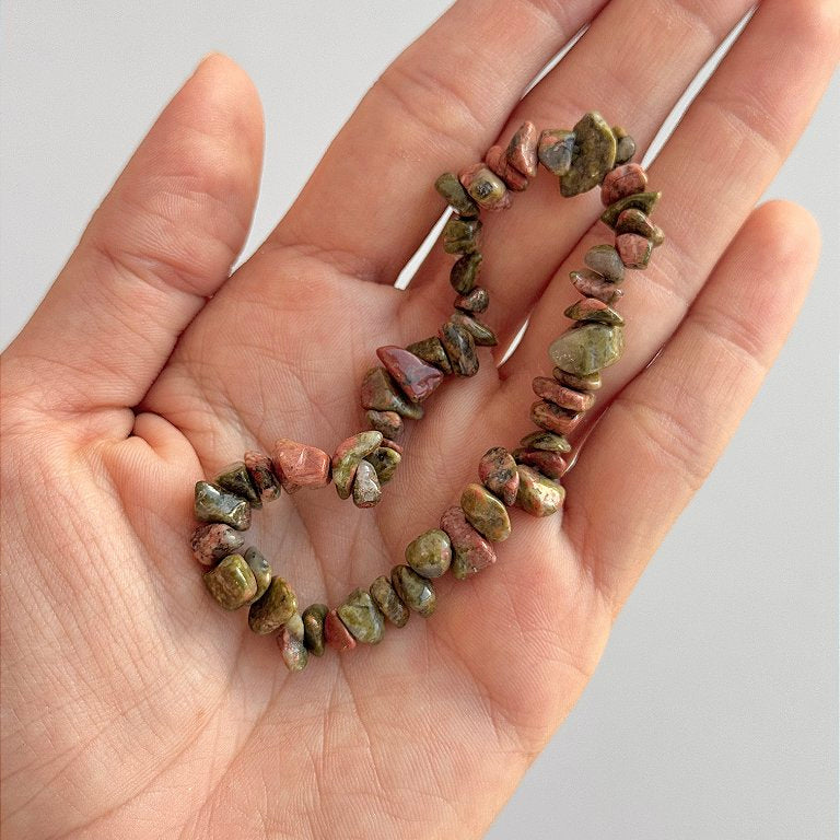 Pulseira de Unaquita - Equilíbrio Emocional, Antidepressiva, Visão Psíquica e Gravidez Saudável